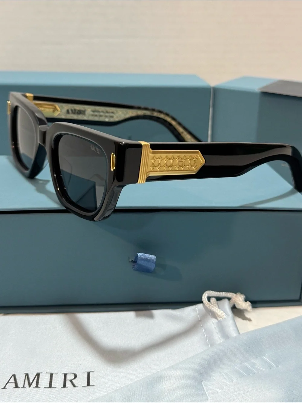 AMIRI Venice Black Sunglasses Unisex - Size 50□24-145